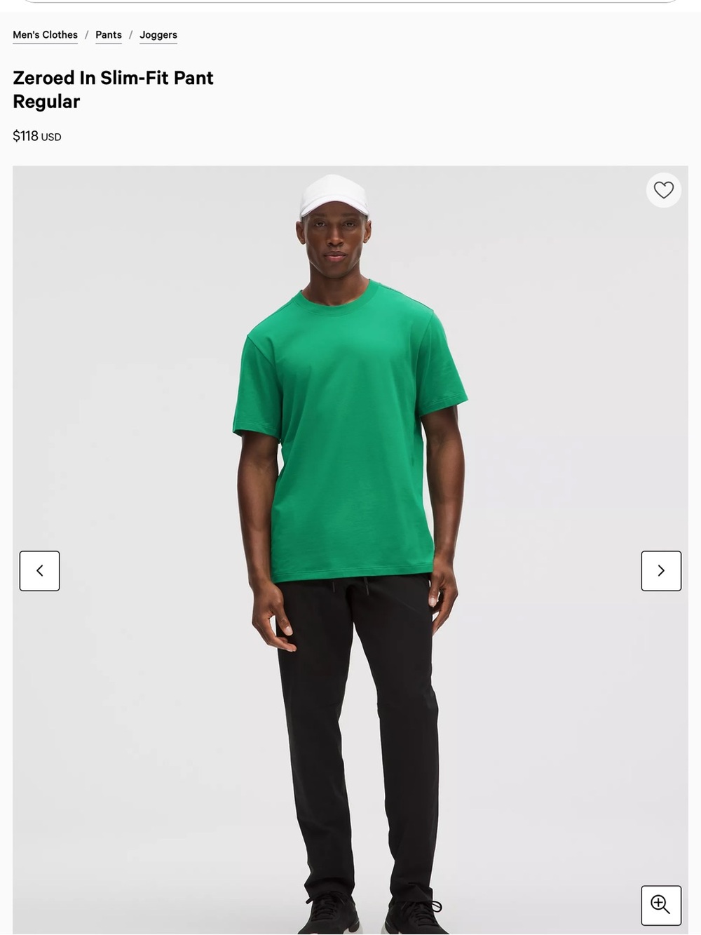 Lulu Lemon Men’s Zeroed In Slim Fit Pant
